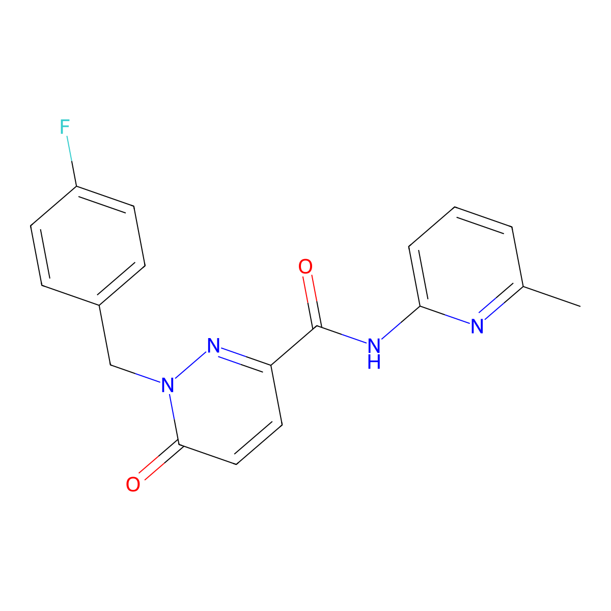 1-[(4-fluorophenyl)methyl]-N-(6-methylpyridin-2-yl)-6-oxo-1,6-dihydropyridazine-3-carboxamide molecular structure, CAS 1040636-10-9