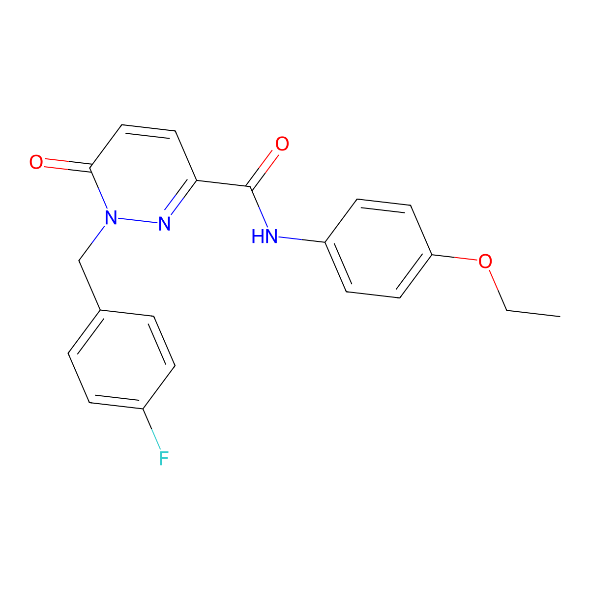 N-(4-ethoxyphenyl)-1-[(4-fluorophenyl)methyl]-6-oxo-1,6-dihydropyridazine-3-carboxamide molecular structure, CAS 1040636-57-4