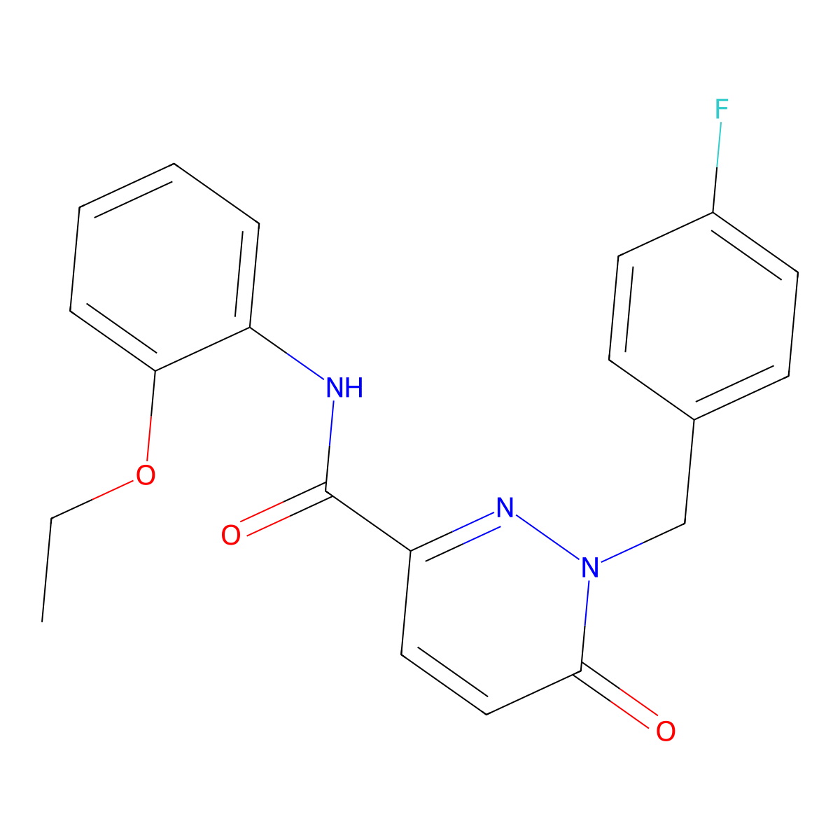 N-(2-ethoxyphenyl)-1-[(4-fluorophenyl)methyl]-6-oxo-1,6-dihydropyridazine-3-carboxamide molecular structure, CAS 1040636-64-3