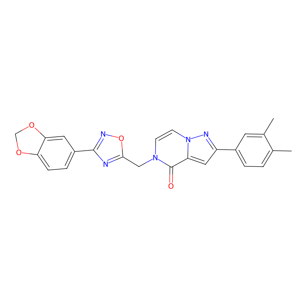 5-((3-(benzo[d][1,3]dioxol-5-yl)-1,2,4-oxadiazol-5-yl)methyl)-2-(3,4-dimethylphenyl)pyrazolo[1,5-a]pyrazin-4(5H)-one molecular structure, CAS 1040636-68-7