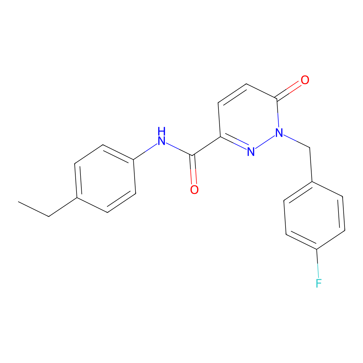 N-(4-ethylphenyl)-1-[(4-fluorophenyl)methyl]-6-oxo-1,6-dihydropyridazine-3-carboxamide molecular structure, CAS 1040636-78-9