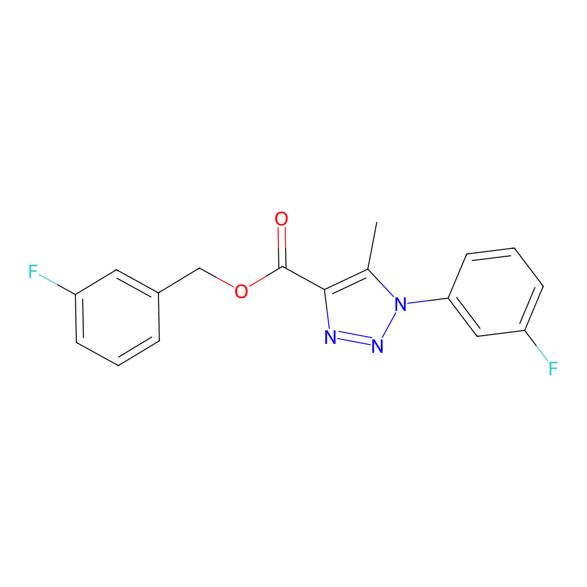 (3-fluorophenyl)methyl 1-(3-fluorophenyl)-5-methyl-1H-1,2,3-triazole-4-carboxylate molecular structure, CAS 1040636-79-0