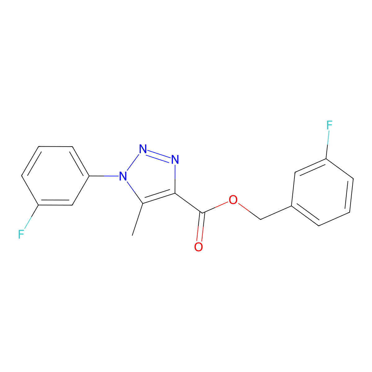 (3-fluorophenyl)methyl 1-(3-fluorophenyl)-5-methyl-1H-1,2,3-triazole-4-carboxylate molecular structure, CAS 1040636-79-0