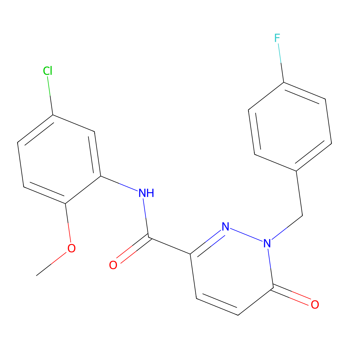 N-(5-chloro-2-methoxyphenyl)-1-[(4-fluorophenyl)methyl]-6-oxo-1,6-dihydropyridazine-3-carboxamide molecular structure, CAS 1040637-25-9