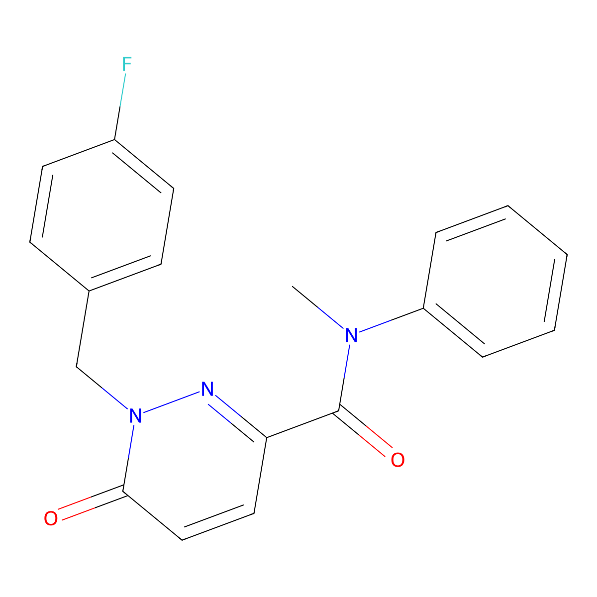 1-[(4-fluorophenyl)methyl]-N-methyl-6-oxo-N-phenyl-1,6-dihydropyridazine-3-carboxamide molecular structure, CAS 1040637-48-6