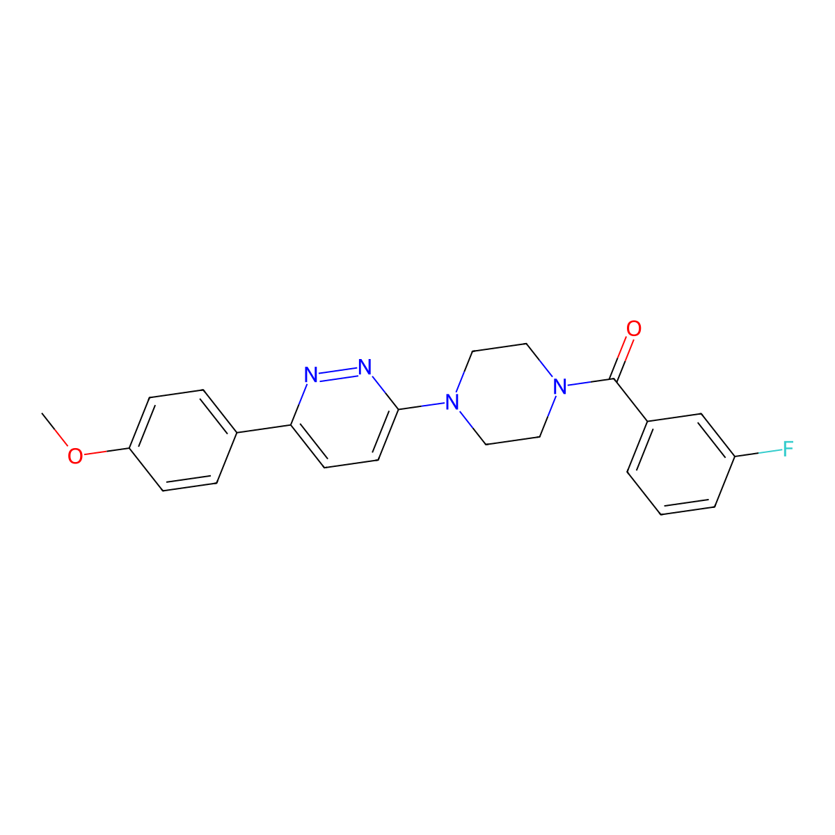 (3-Fluorophenyl)(4-(6-(4-methoxyphenyl)pyridazin-3-yl)piperazin-1-yl)methanone molecular structure, CAS 1040639-38-0