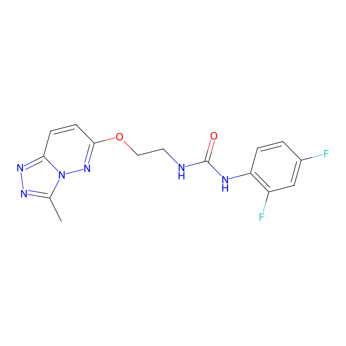 1-(2,4-Difluorophenyl)-3-[2-({3-methyl-[1,2,4]triazolo[4,3-b]pyridazin-6-yl}oxy)ethyl]urea molecular structure, CAS 1040639-41-5