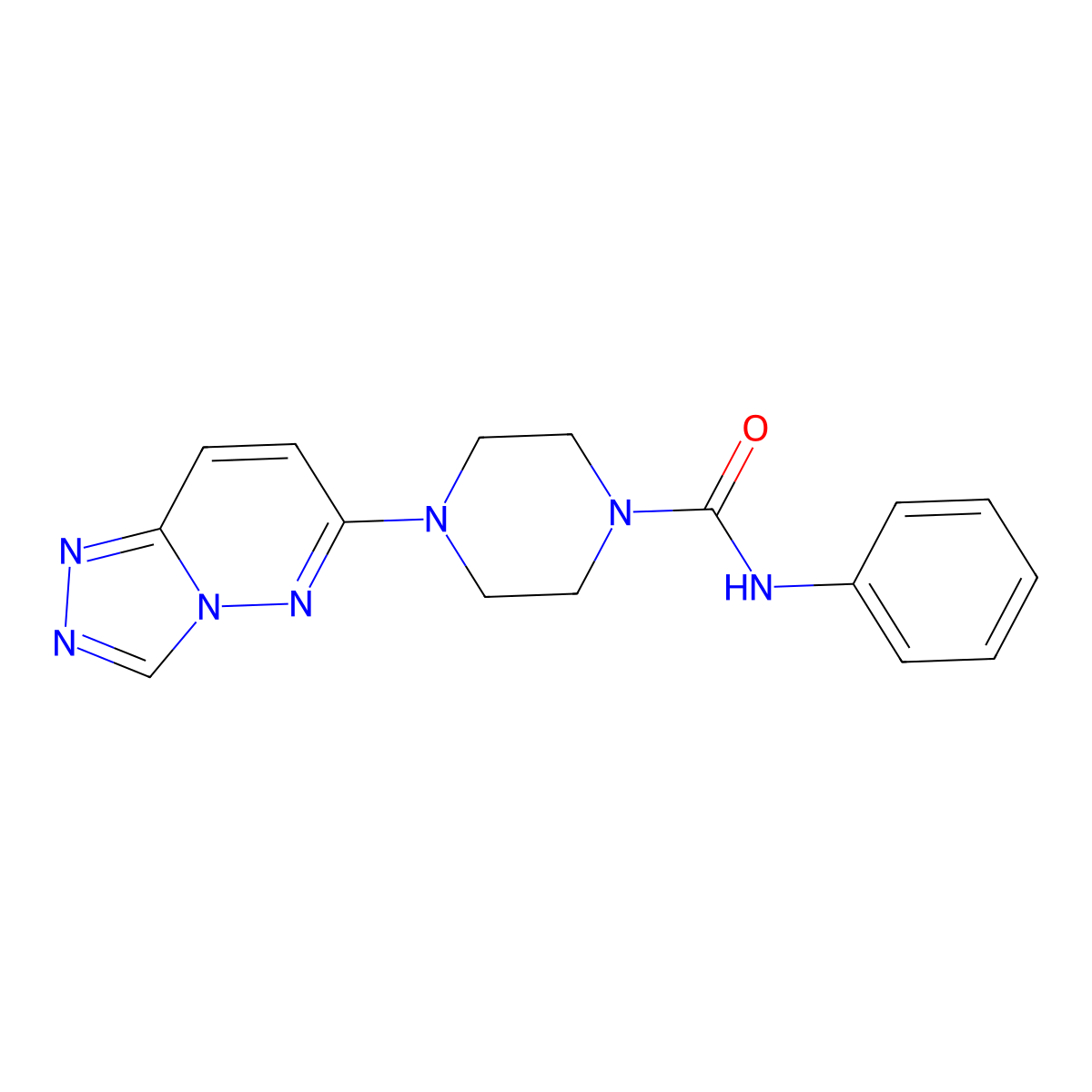 N-phenyl-4-{[1,2,4]triazolo[4,3-b]pyridazin-6-yl}piperazine-1-carboxamide molecular structure, CAS 1040639-55-1