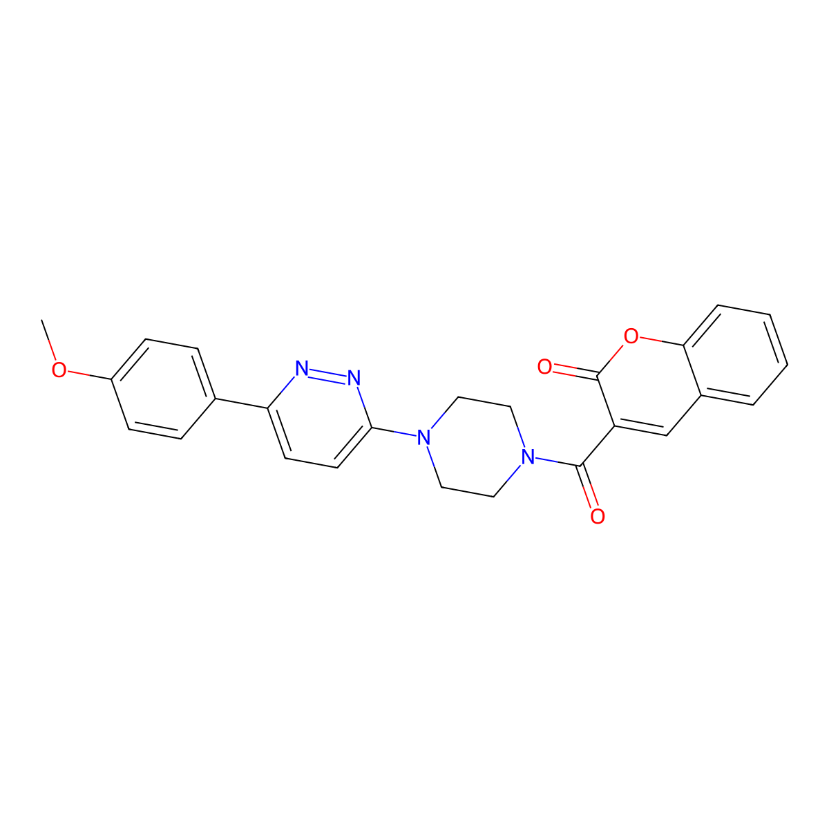 3-{4-[6-(4-methoxyphenyl)pyridazin-3-yl]piperazine-1-carbonyl}-2H-chromen-2-one molecular structure, CAS 1040639-59-5