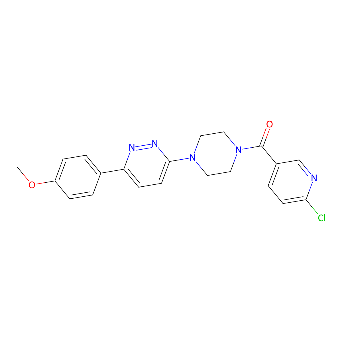 3-[4-(6-Chloropyridine-3-carbonyl)piperazin-1-yl]-6-(4-methoxyphenyl)pyridazine molecular structure, CAS 1040639-66-4