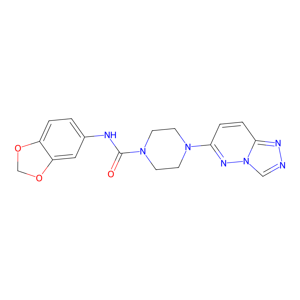 N-(2H-1,3-benzodioxol-5-yl)-4-{[1,2,4]triazolo[4,3-b]pyridazin-6-yl}piperazine-1-carboxamide molecular structure, CAS 1040639-69-7