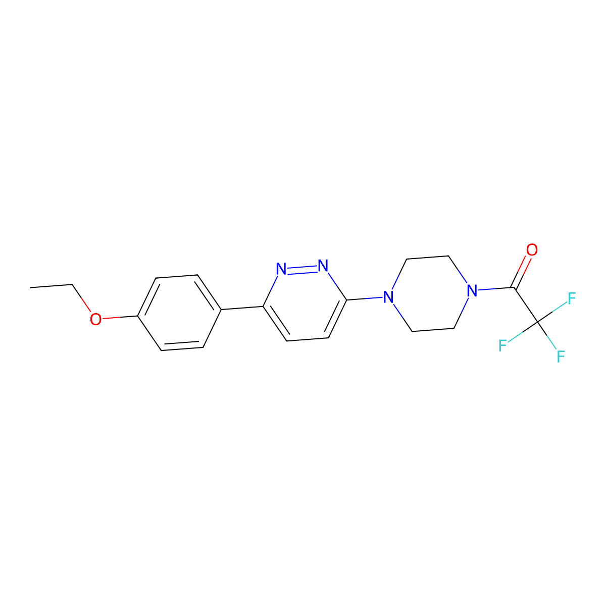 1-{4-[6-(4-Ethoxyphenyl)pyridazin-3-yl]piperazin-1-yl}-2,2,2-trifluoroethan-1-one molecular structure, CAS 1040639-74-4