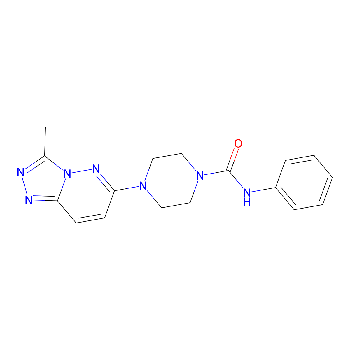 4-{3-methyl-[1,2,4]triazolo[4,3-b]pyridazin-6-yl}-N-phenylpiperazine-1-carboxamide molecular structure, CAS 1040639-85-7