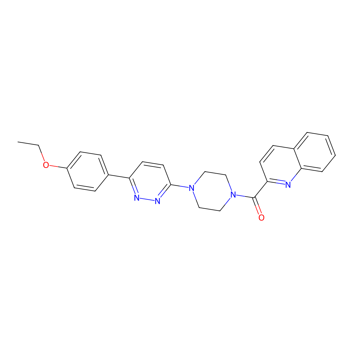 2-{4-[6-(4-Ethoxyphenyl)pyridazin-3-yl]piperazine-1-carbonyl}quinoline molecular structure, CAS 1040640-05-8