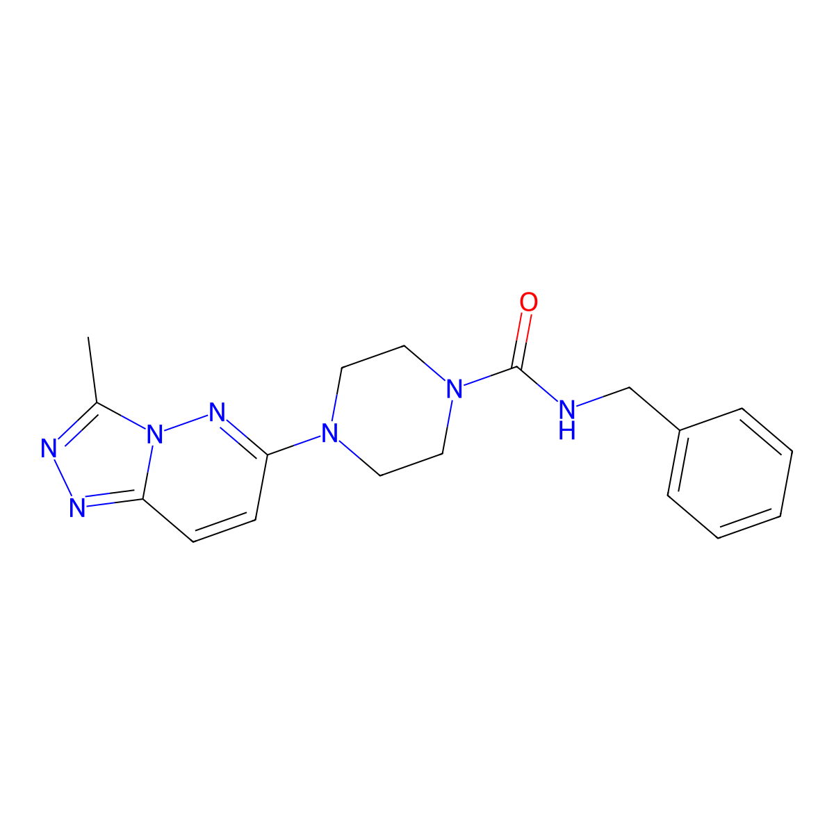 N-benzyl-4-{3-methyl-[1,2,4]triazolo[4,3-b]pyridazin-6-yl}piperazine-1-carboxamide molecular structure, CAS 1040640-07-0