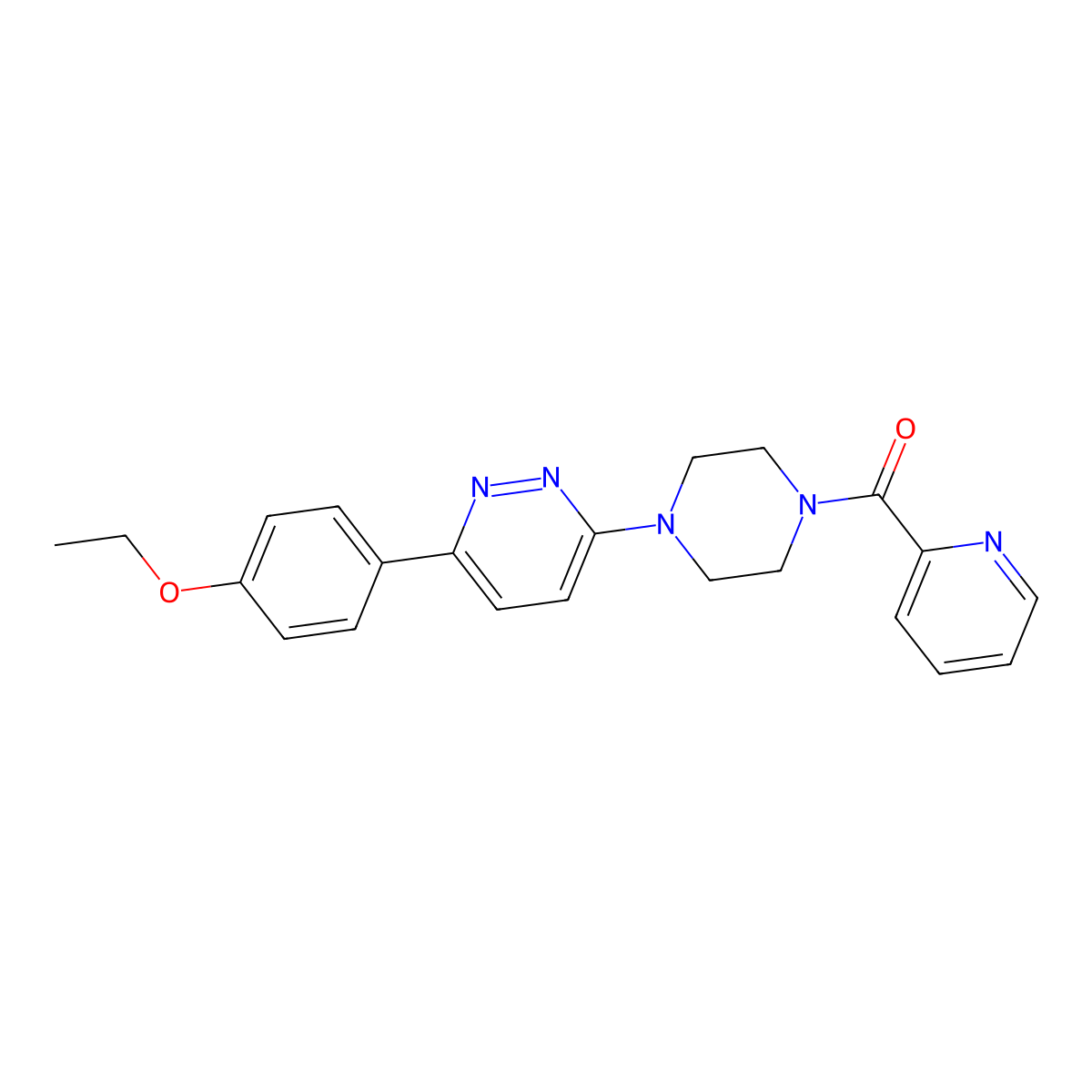 3-(4-Ethoxyphenyl)-6-[4-(pyridine-2-carbonyl)piperazin-1-yl]pyridazine molecular structure, CAS 1040640-18-3