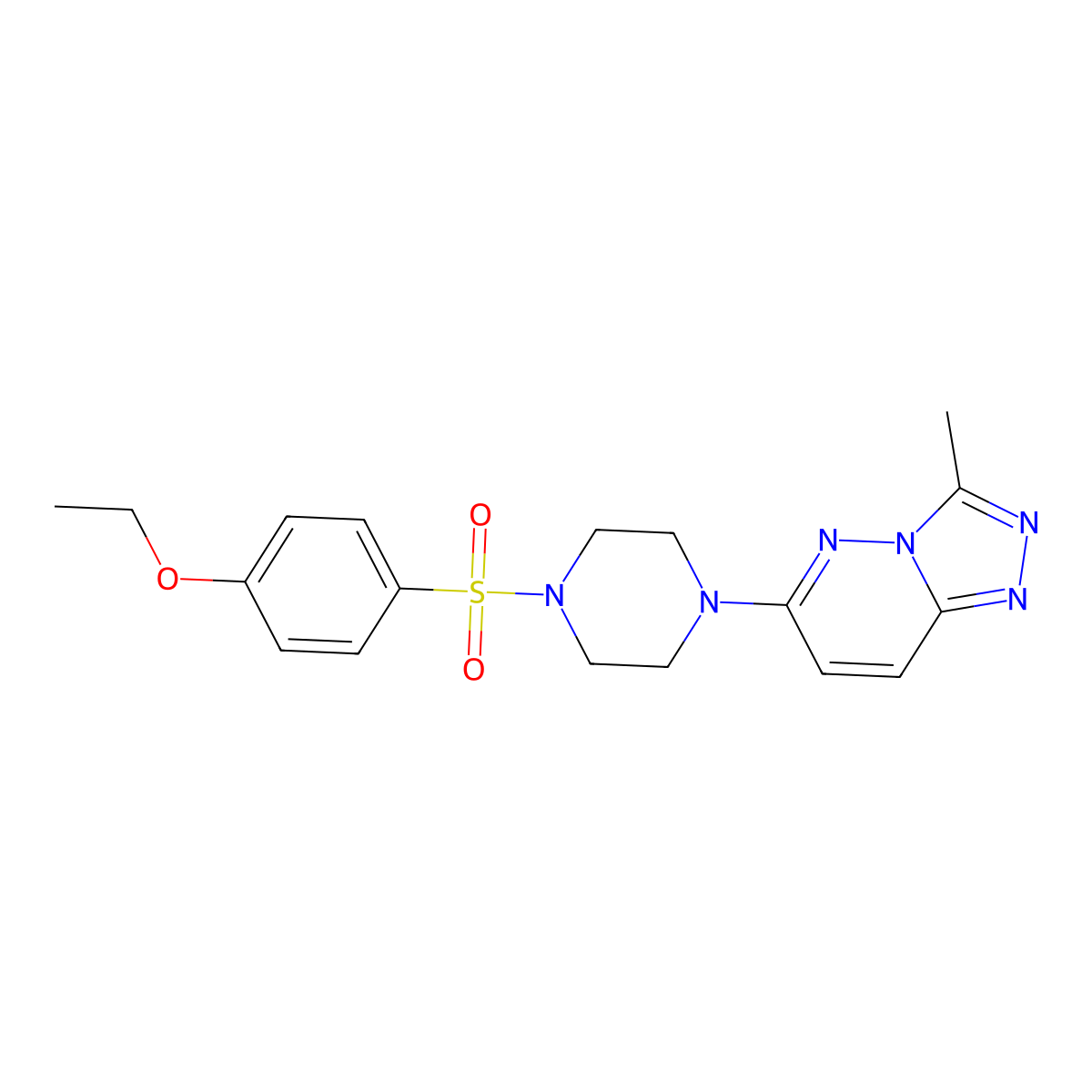 1-(4-Ethoxybenzenesulfonyl)-4-{3-methyl-[1,2,4]triazolo[4,3-b]pyridazin-6-yl}piperazine molecular structure, CAS 1040640-31-0