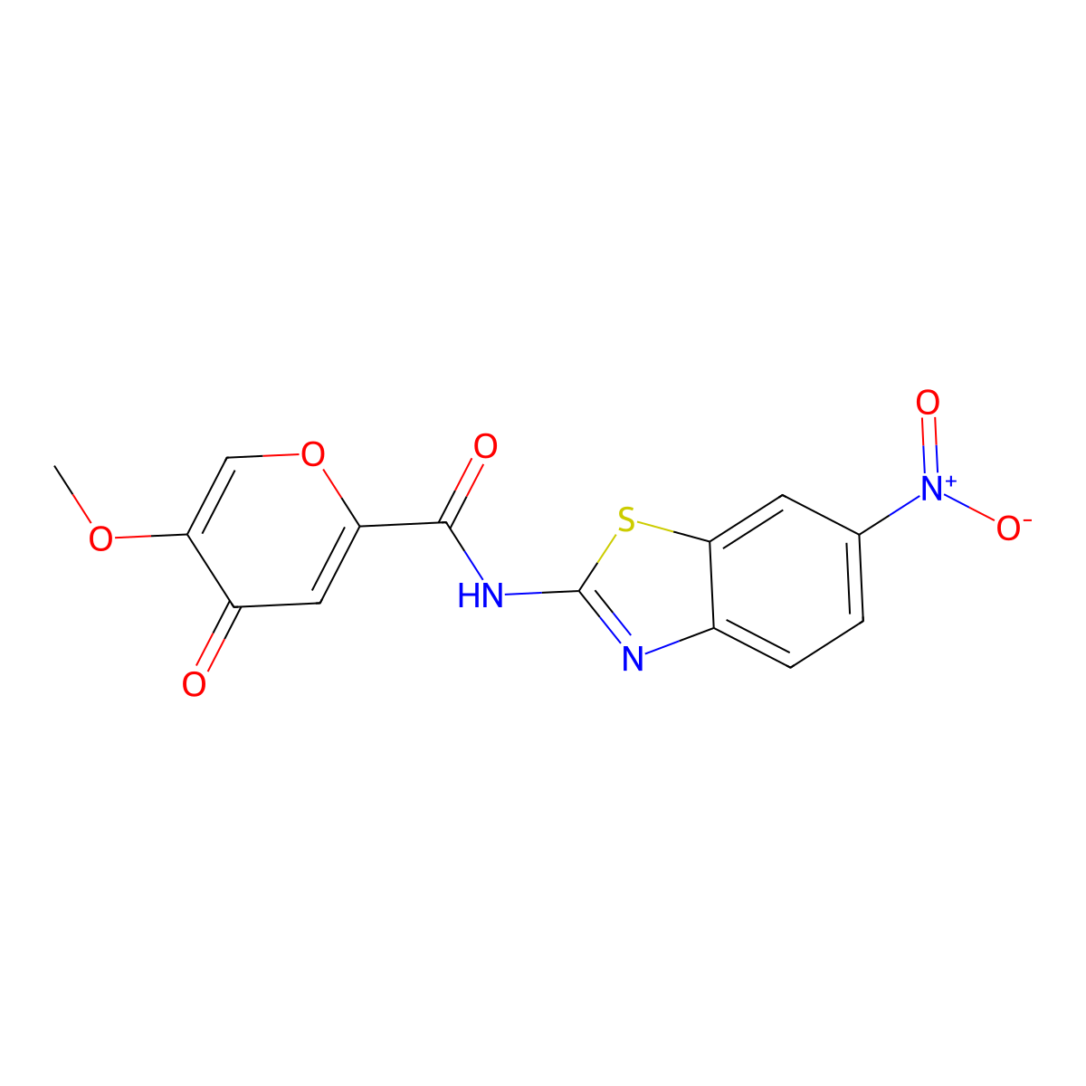 5-methoxy-N-(6-nitrobenzo[d]thiazol-2-yl)-4-oxo-4H-pyran-2-carboxamide molecular structure, CAS 1040640-51-4