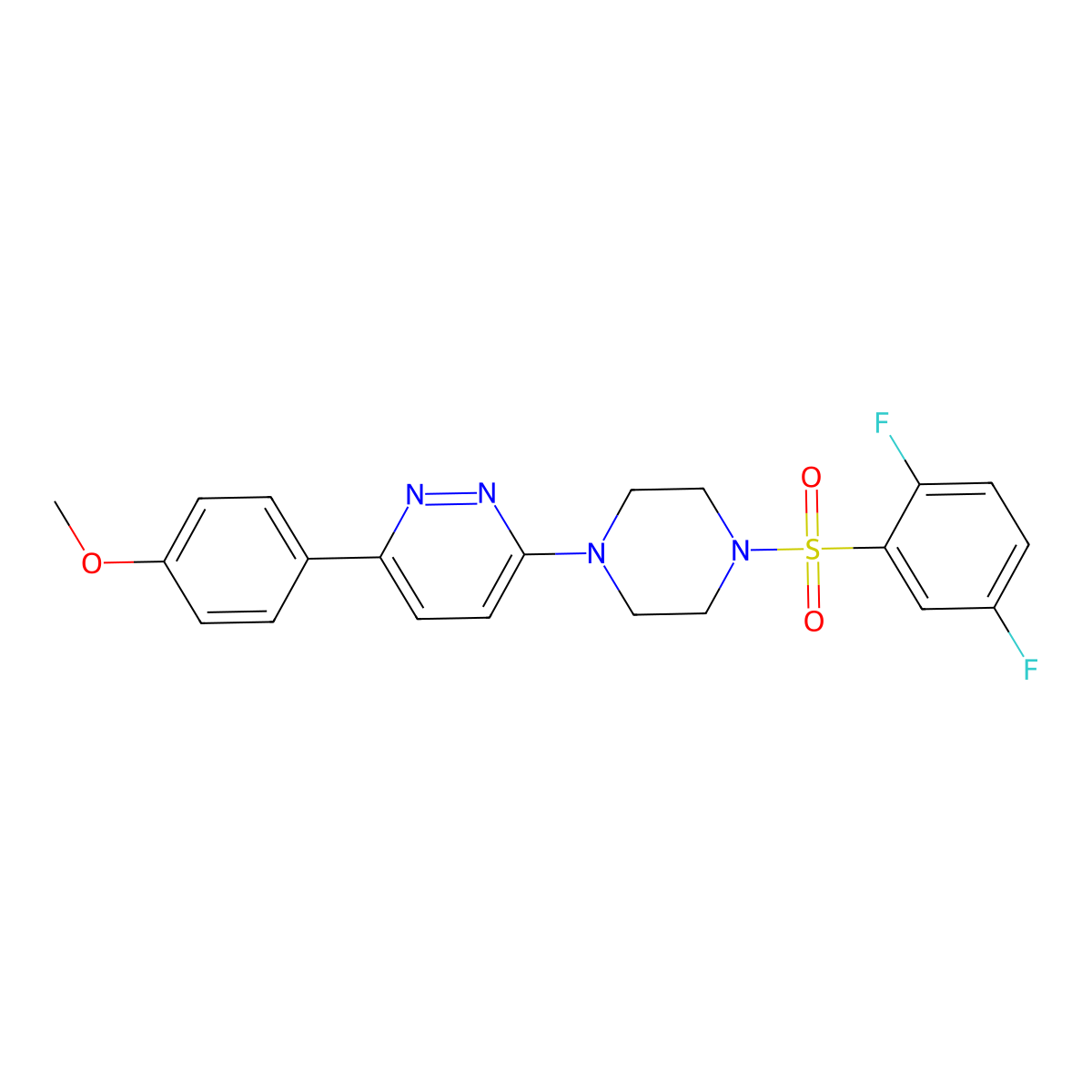 3-(4-((2,5-Difluorophenyl)sulfonyl)piperazin-1-yl)-6-(4-methoxyphenyl)pyridazine molecular structure, CAS 1040641-55-1