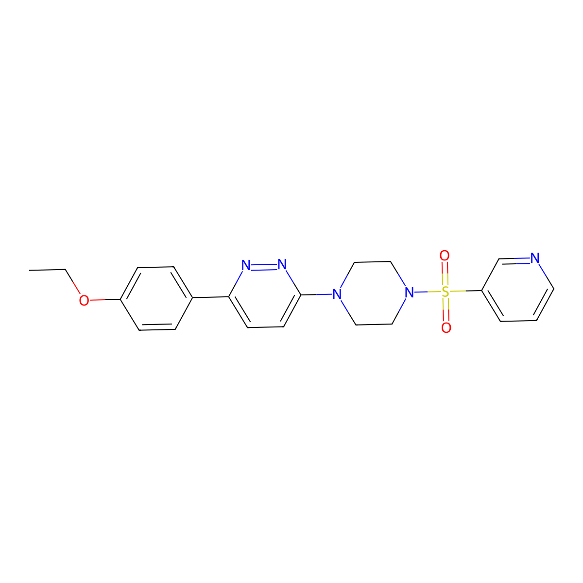 3-(4-Ethoxyphenyl)-6-[4-(pyridine-3-sulfonyl)piperazin-1-yl]pyridazine molecular structure, CAS 1040641-69-7