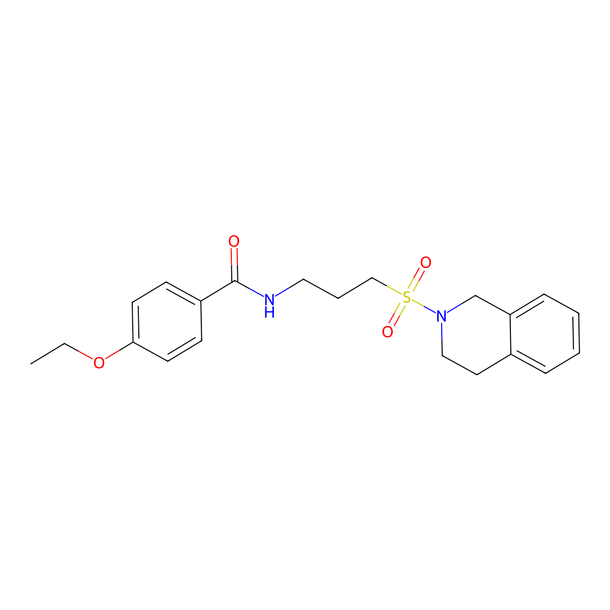 N-(3-((3,4-dihydroisoquinolin-2(1H)-yl)sulfonyl)propyl)-4-ethoxybenzamide molecular structure, CAS 1040641-75-5