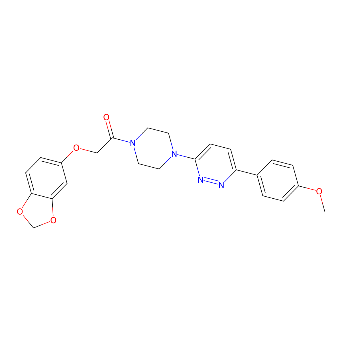 2-(Benzo[d][1,3]dioxol-5-yloxy)-1-(4-(6-(4-methoxyphenyl)pyridazin-3-yl)piperazin-1-yl)ethanone molecular structure, CAS 1040642-05-4