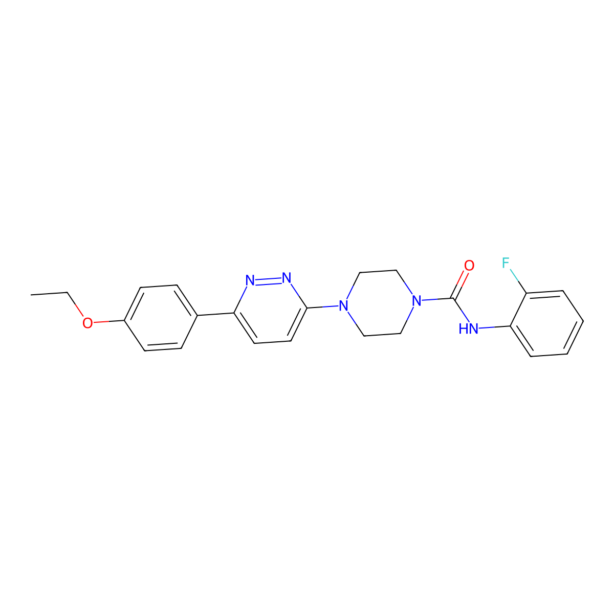 4-[6-(4-ethoxyphenyl)pyridazin-3-yl]-N-(2-fluorophenyl)piperazine-1-carboxamide molecular structure, CAS 1040642-19-0