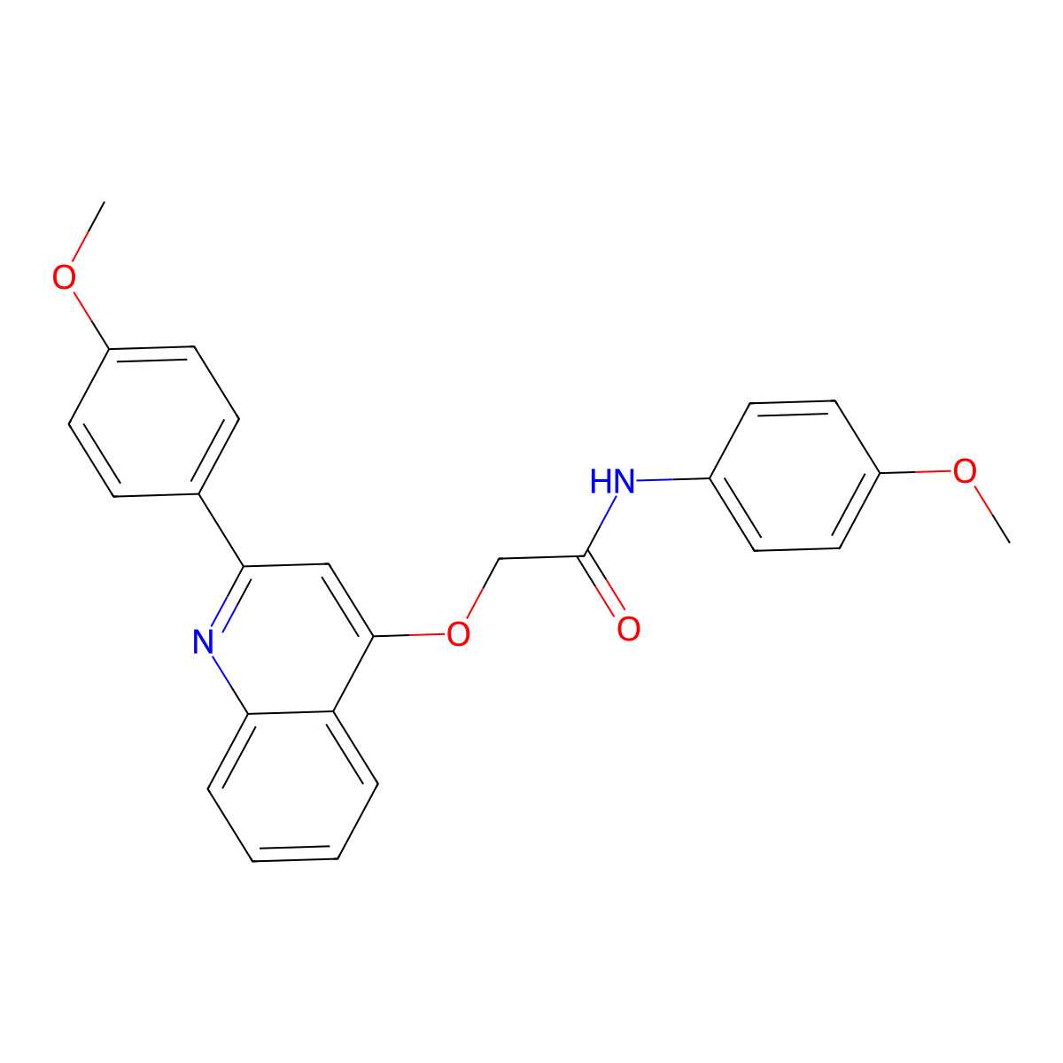N-(4-methoxyphenyl)-2-{[2-(4-methoxyphenyl)quinolin-4-yl]oxy}acetamide molecular structure, CAS 1040642-24-7