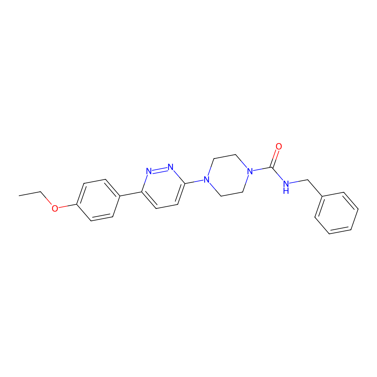 N-benzyl-4-[6-(4-ethoxyphenyl)pyridazin-3-yl]piperazine-1-carboxamide molecular structure, CAS 1040642-34-9