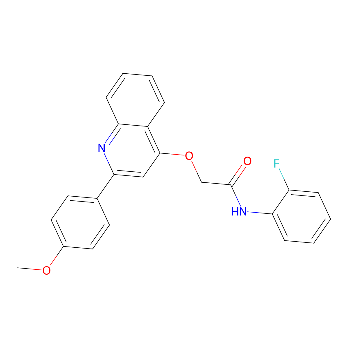 N-(2-fluorophenyl)-2-{[2-(4-methoxyphenyl)quinolin-4-yl]oxy}acetamide molecular structure, CAS 1040642-45-2
