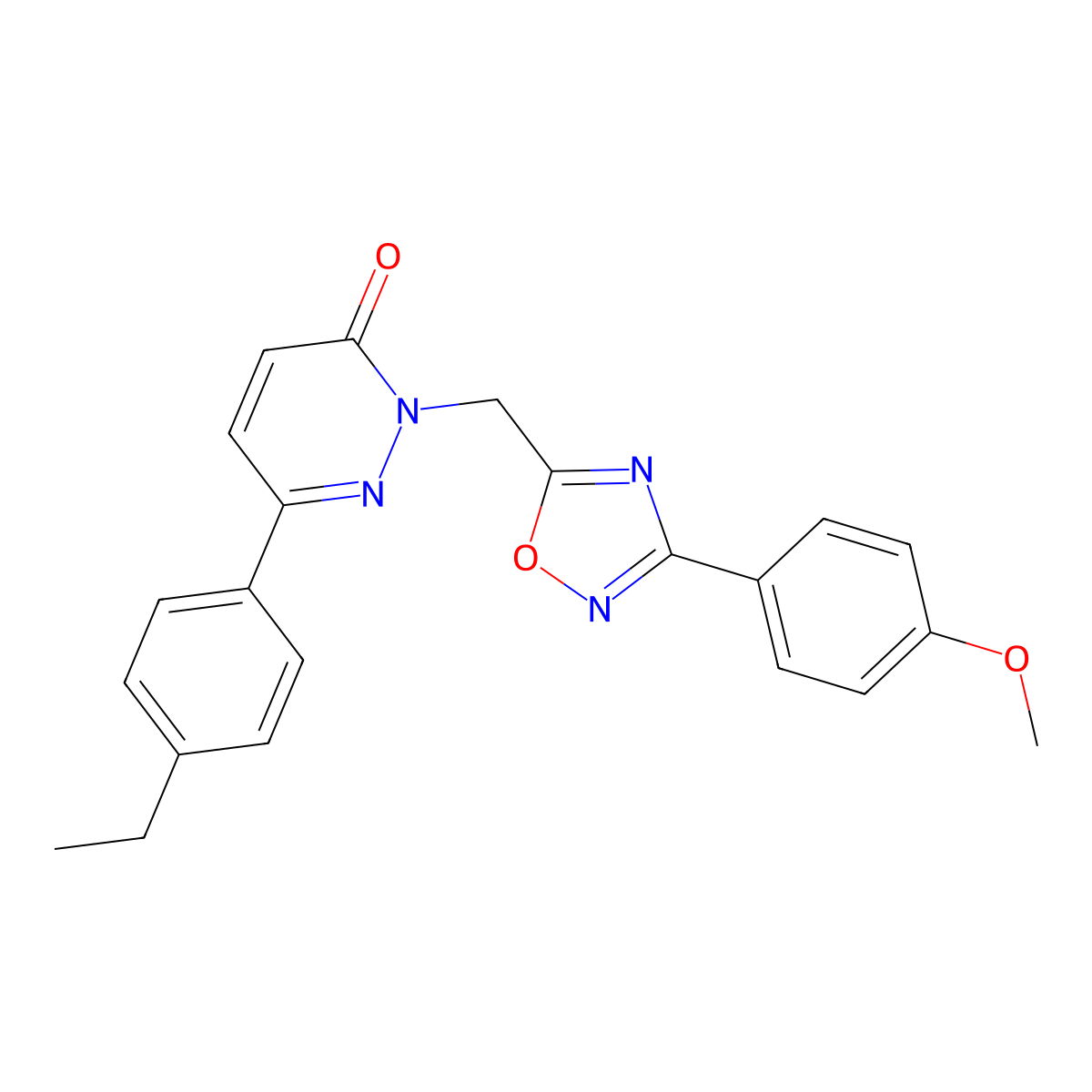 6-(4-Ethylphenyl)-2-{[3-(4-methoxyphenyl)-1,2,4-oxadiazol-5-yl]methyl}-2,3-dihydropyridazin-3-one molecular structure, CAS 1040642-58-7