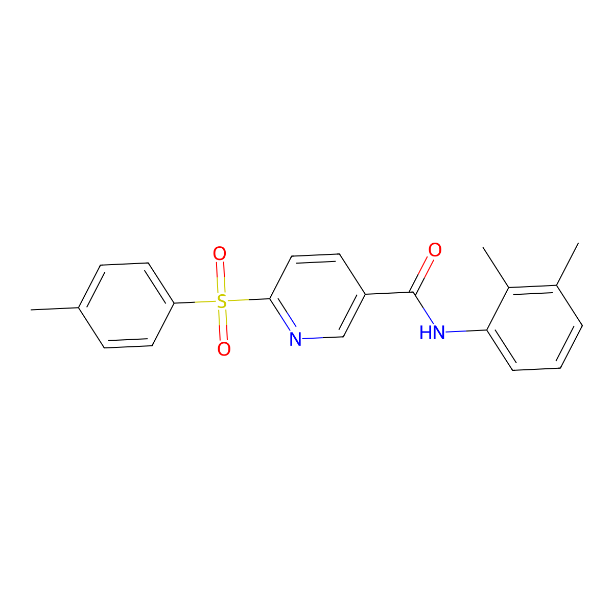 N-(2,3-dimethylphenyl)-6-tosylnicotinamide molecular structure, CAS 1040642-59-8