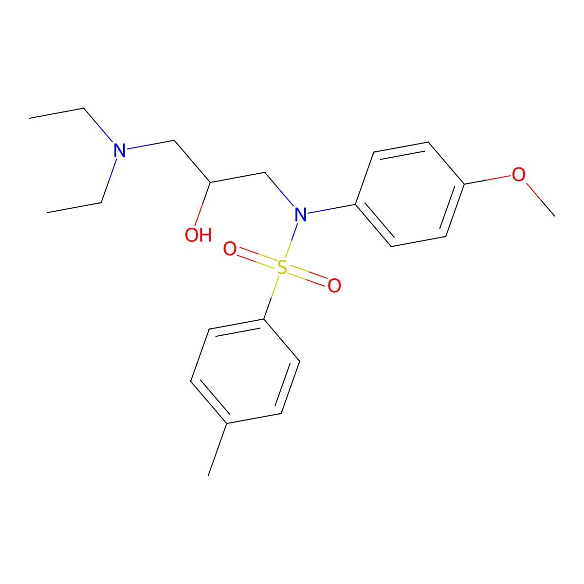 N-(3-(diethylamino)-2-hydroxypropyl)-N-(4-methoxyphenyl)-4-methylbenzenesulfonamide molecular structure, CAS 1040642-72-5