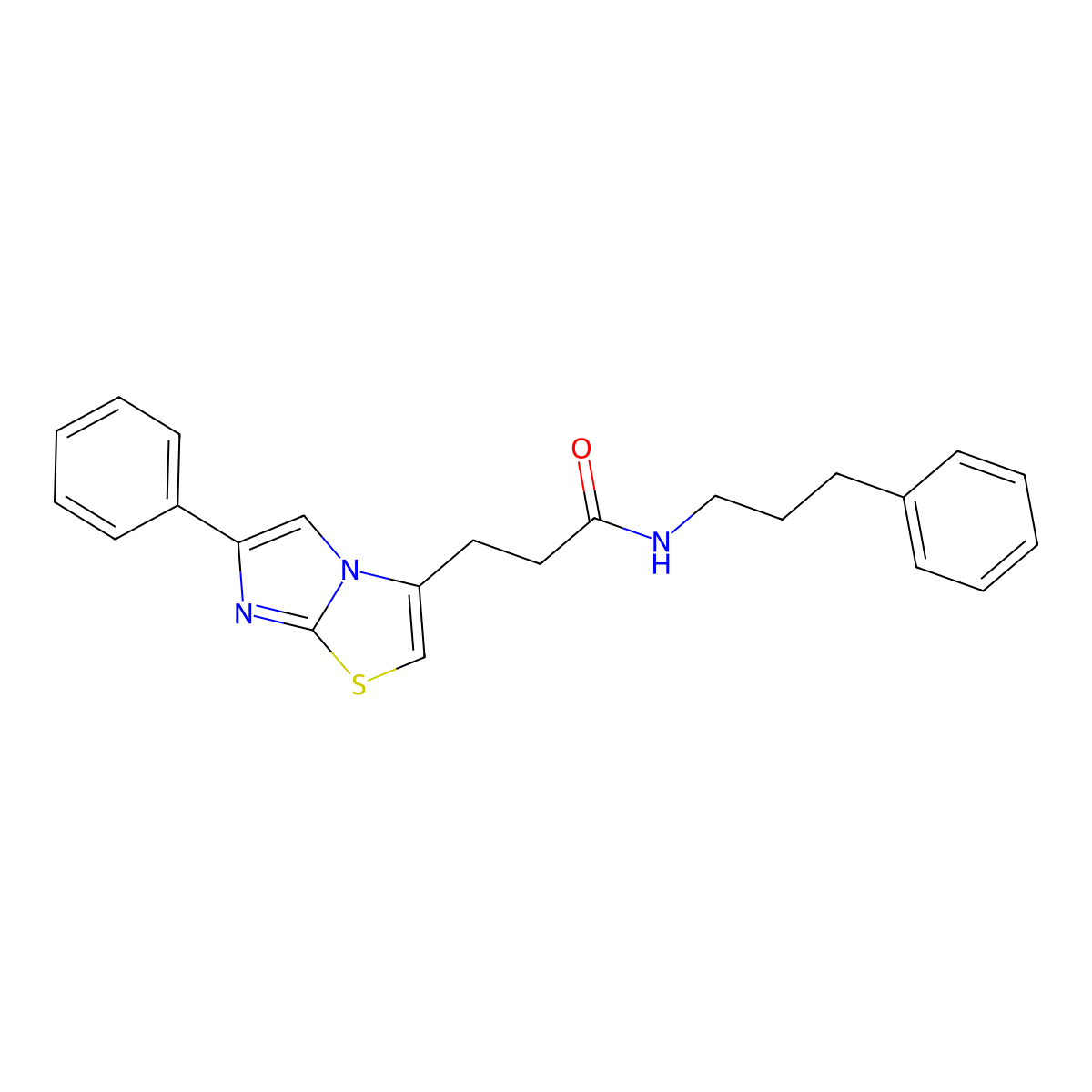 3-(6-phenylimidazo[2,1-b]thiazol-3-yl)-N-(3-phenylpropyl)propanamide molecular structure, CAS 1040643-27-3