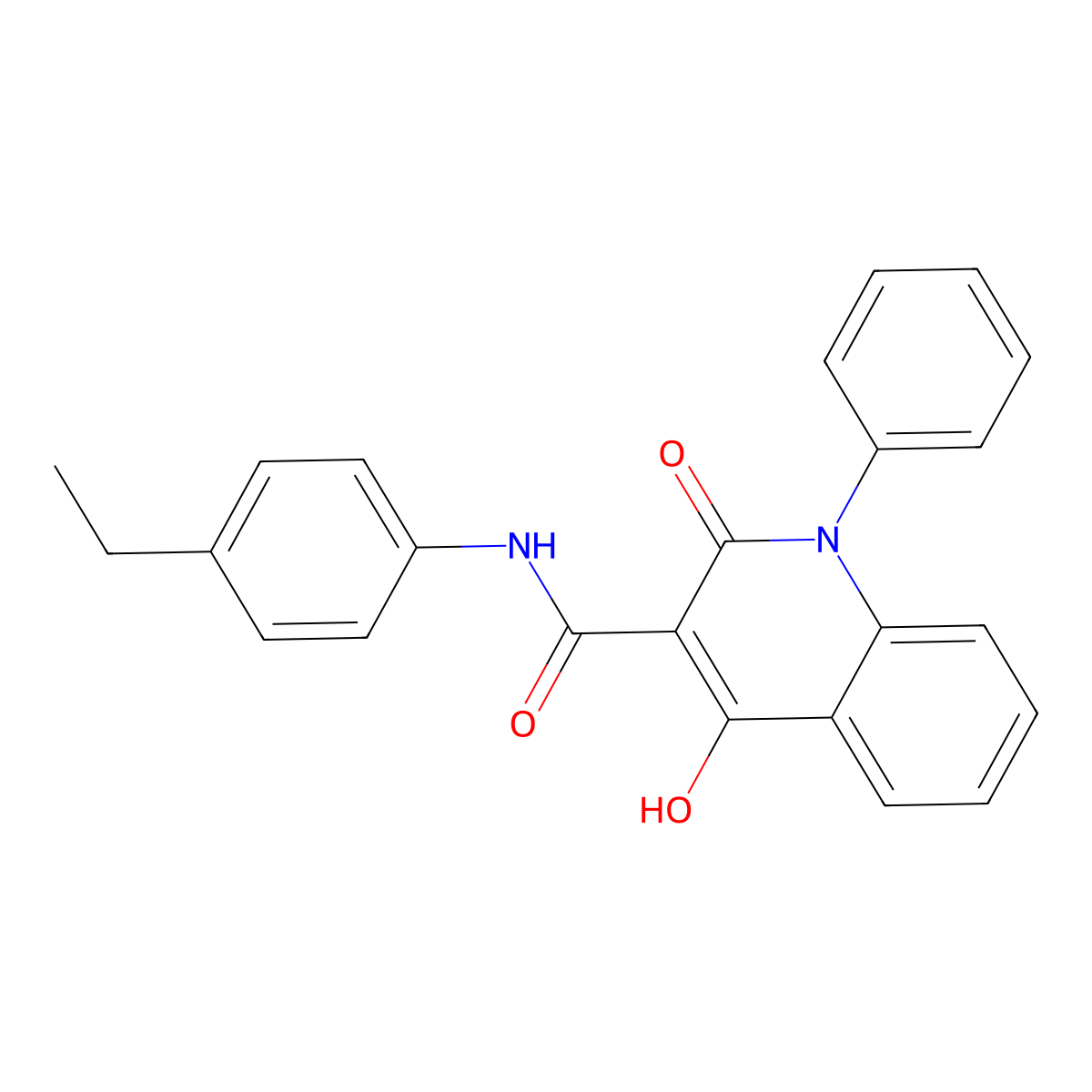 N-(4-ethylphenyl)-4-hydroxy-2-oxo-1-phenyl-1,2-dihydroquinoline-3-carboxamide molecular structure, CAS 1040644-97-0