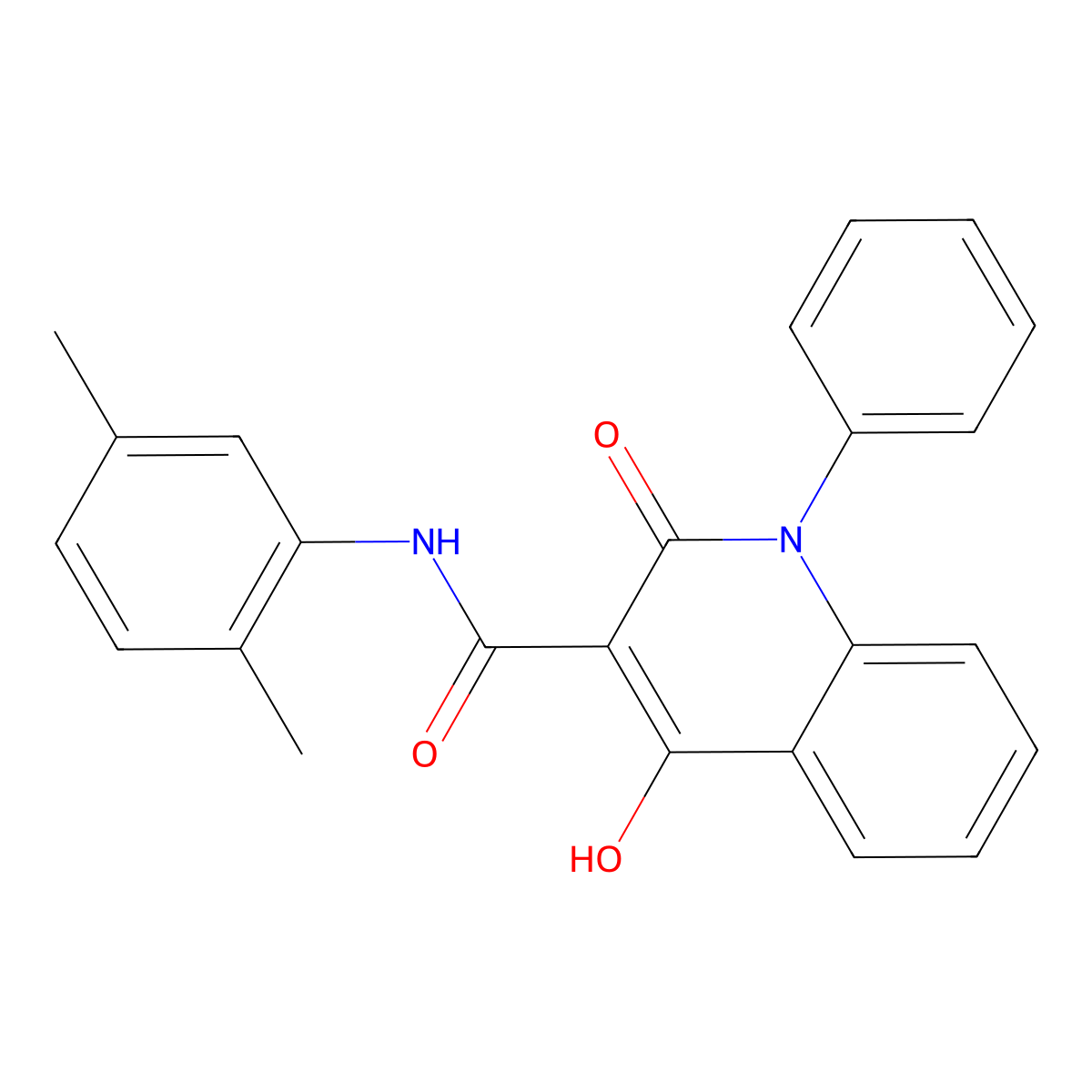 N-(2,5-dimethylphenyl)-4-hydroxy-2-oxo-1-phenyl-1,2-dihydroquinoline-3-carboxamide molecular structure, CAS 1040645-13-3