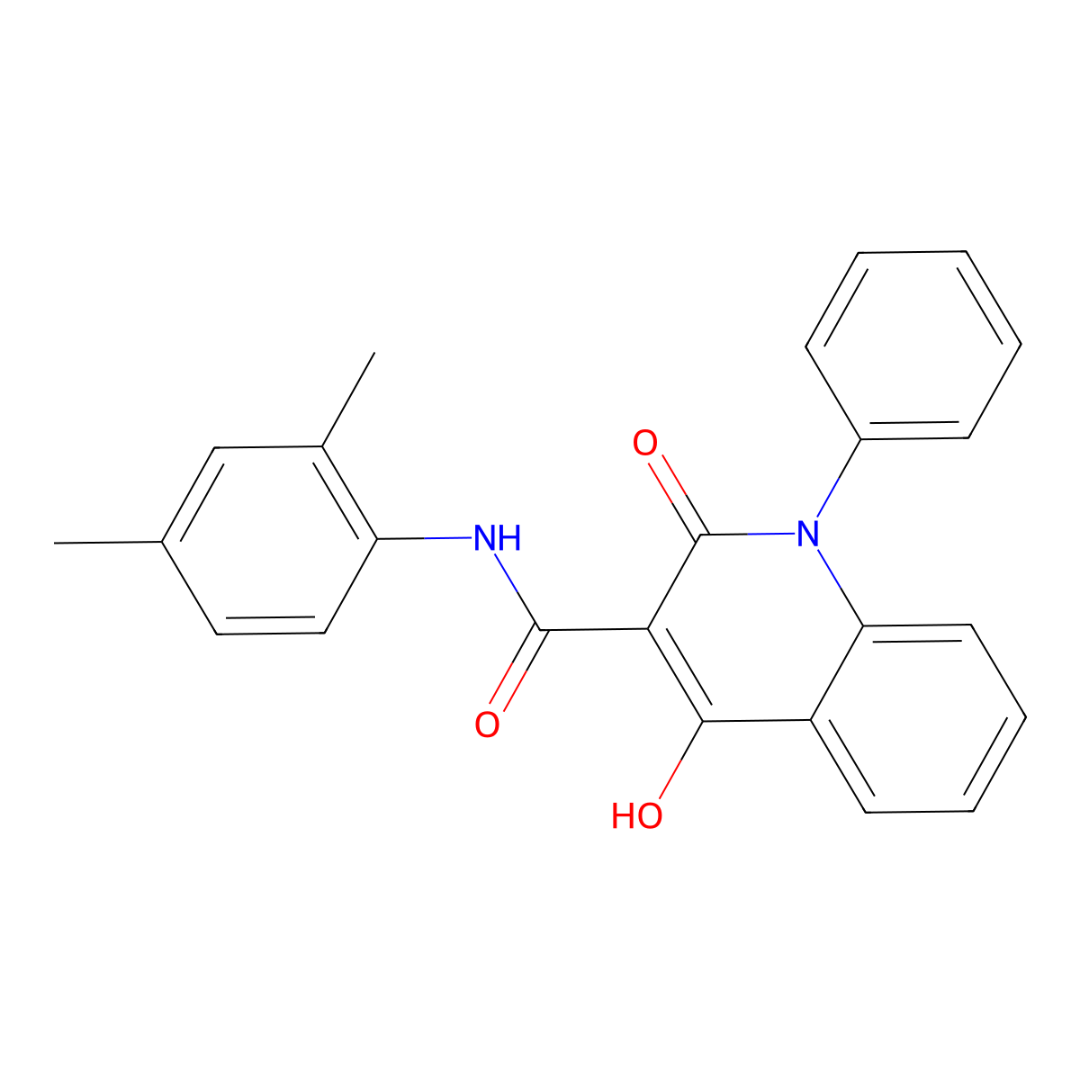 N-(2,4-dimethylphenyl)-4-hydroxy-2-oxo-1-phenyl-1,2-dihydroquinoline-3-carboxamide molecular structure, CAS 1040645-21-3