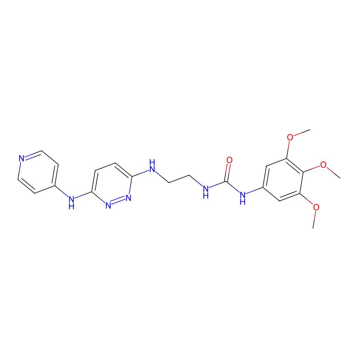 1-(2-((6-(Pyridin-4-ylamino)pyridazin-3-yl)amino)ethyl)-3-(3,4,5-trimethoxyphenyl)urea molecular structure, CAS 1040647-45-7