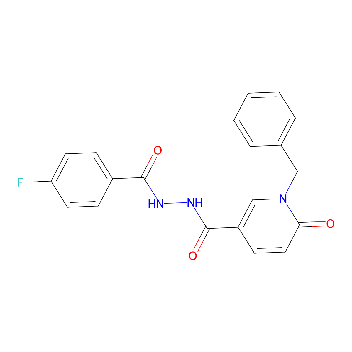 N'-(1-benzyl-6-oxo-1,6-dihydropyridine-3-carbonyl)-4-fluorobenzohydrazide molecular structure, CAS 1040651-36-2
