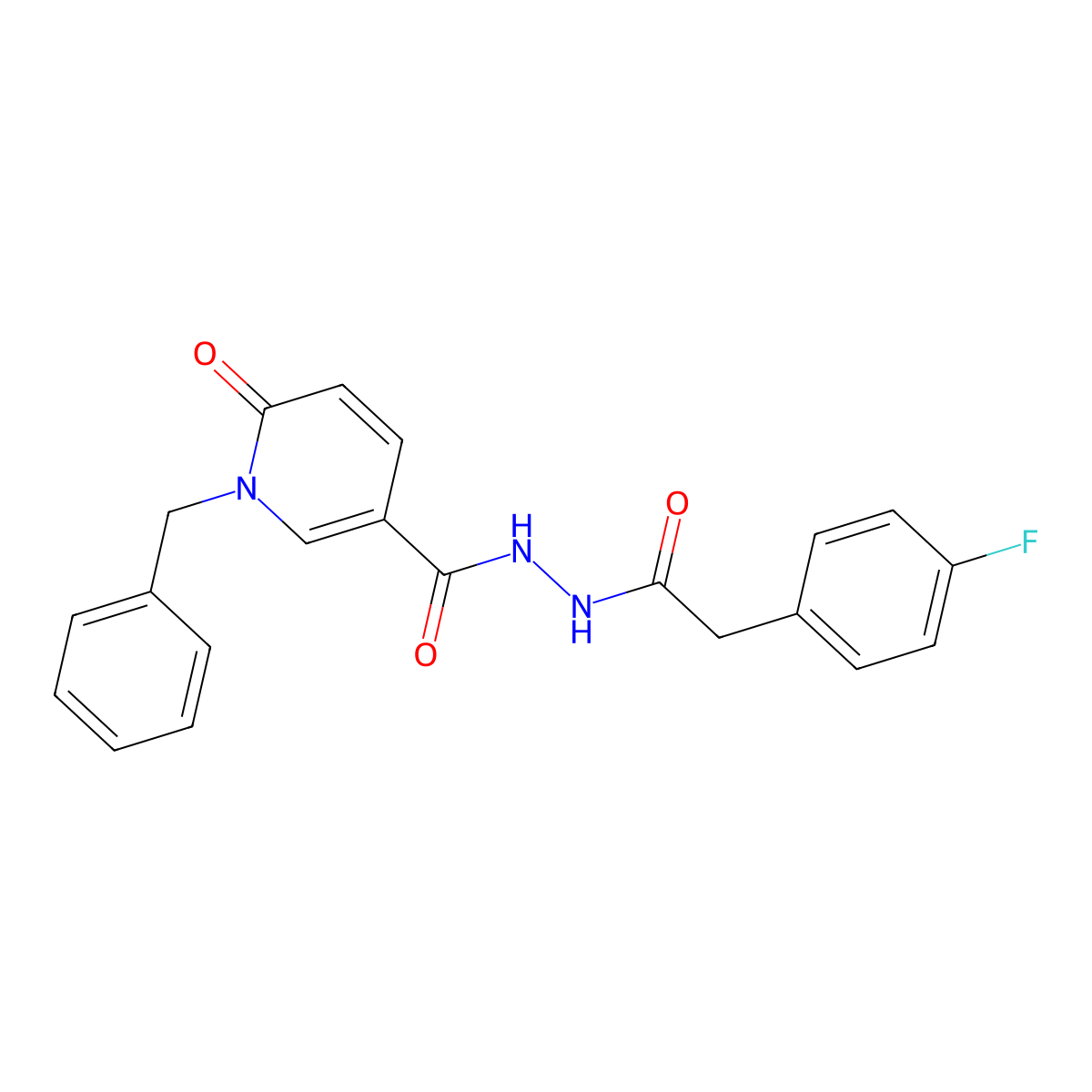 N'-(1-benzyl-6-oxo-1,6-dihydropyridine-3-carbonyl)-2-(4-fluorophenyl)acetohydrazide molecular structure, CAS 1040651-66-8
