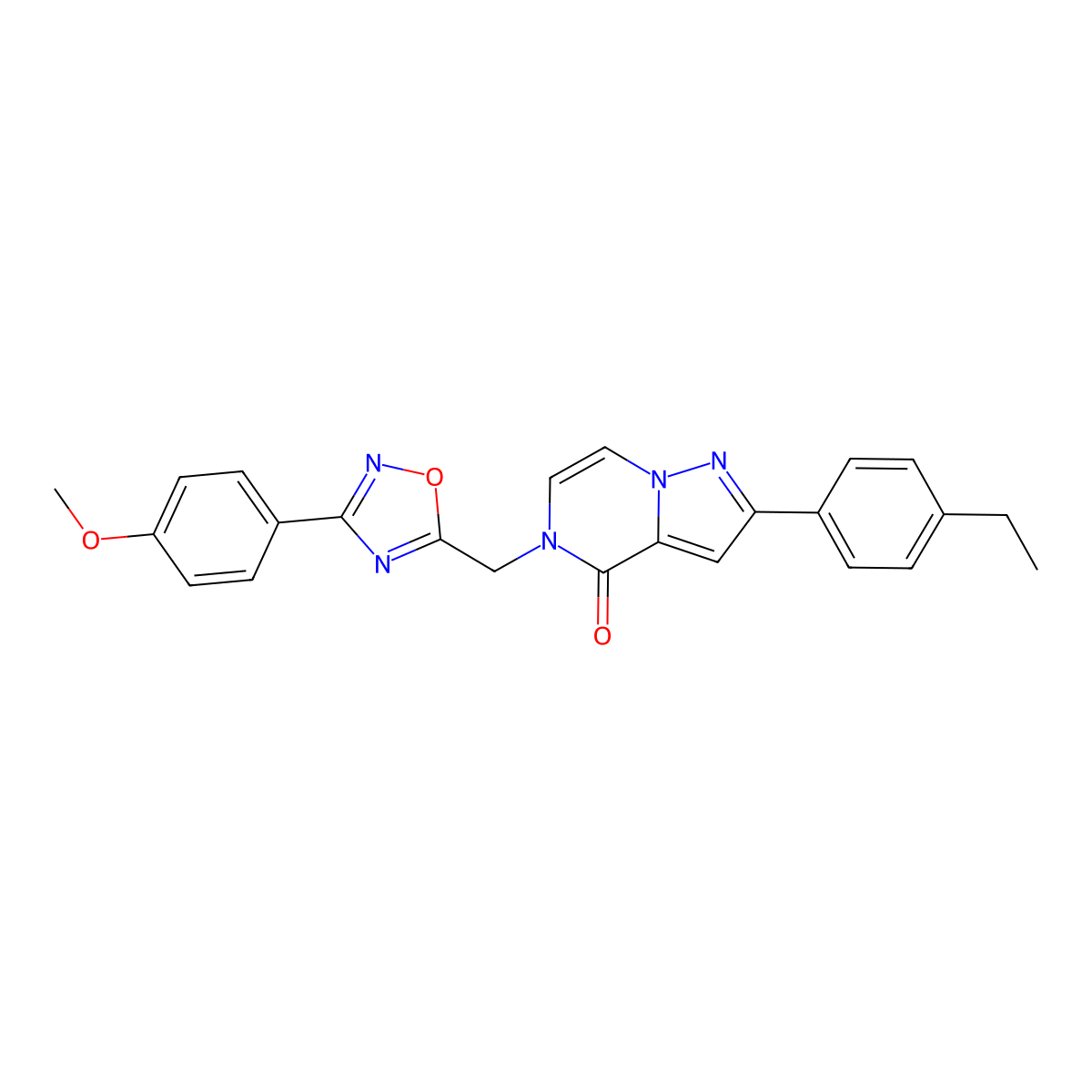 2-(4-ethylphenyl)-5-{[3-(4-methoxyphenyl)-1,2,4-oxadiazol-5-yl]methyl}-4H,5H-pyrazolo[1,5-a]pyrazin-4-one molecular structure, CAS 1040652-07-0