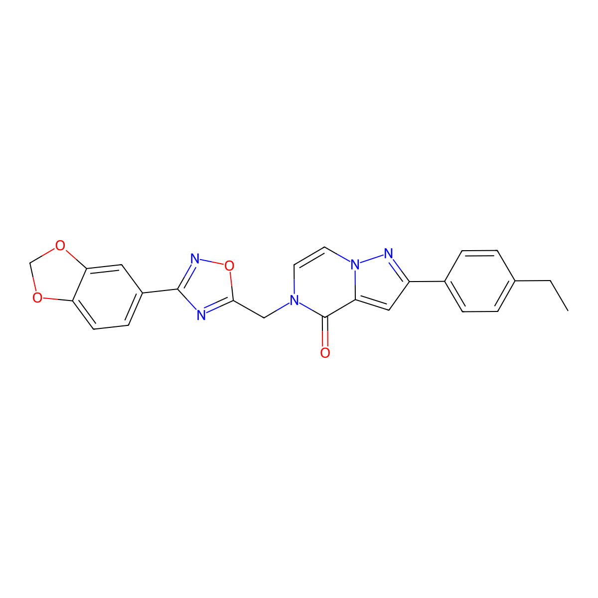 5-{[3-(2H-1,3-benzodioxol-5-yl)-1,2,4-oxadiazol-5-yl]methyl}-2-(4-ethylphenyl)-4H,5H-pyrazolo[1,5-a]pyrazin-4-one molecular structure, CAS 1040652-29-6