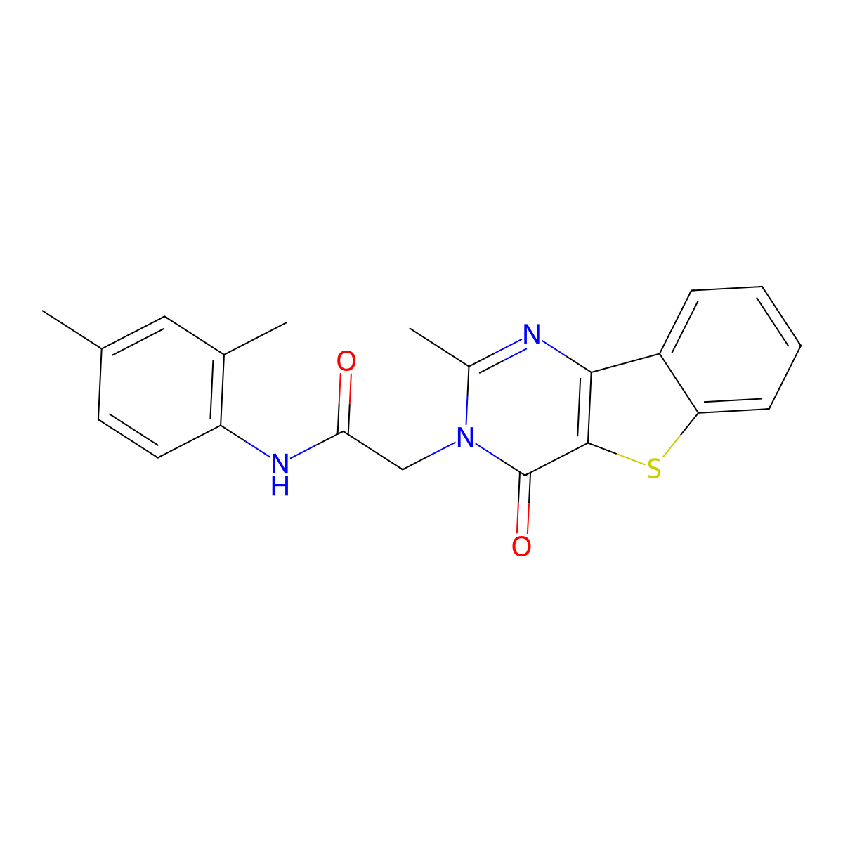 N-(2,4-dimethylphenyl)-2-{4-methyl-6-oxo-8-thia-3,5-diazatricyclo[7.4.0.0^{2,7}]trideca-1(13),2(7),3,9,11-pentaen-5-yl}acetamide molecular structure, CAS 1040656-87-8