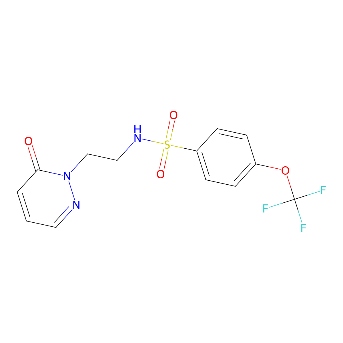 N-(2-(6-oxopyridazin-1(6H)-yl)ethyl)-4-(trifluoromethoxy)benzenesulfonamide molecular structure, CAS 1040657-05-3