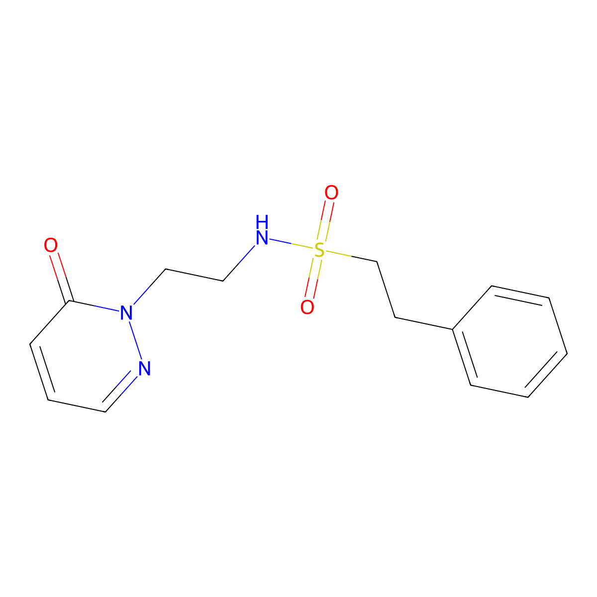 N-(2-(6-oxopyridazin-1(6H)-yl)ethyl)-2-phenylethanesulfonamide molecular structure, CAS 1040657-26-8
