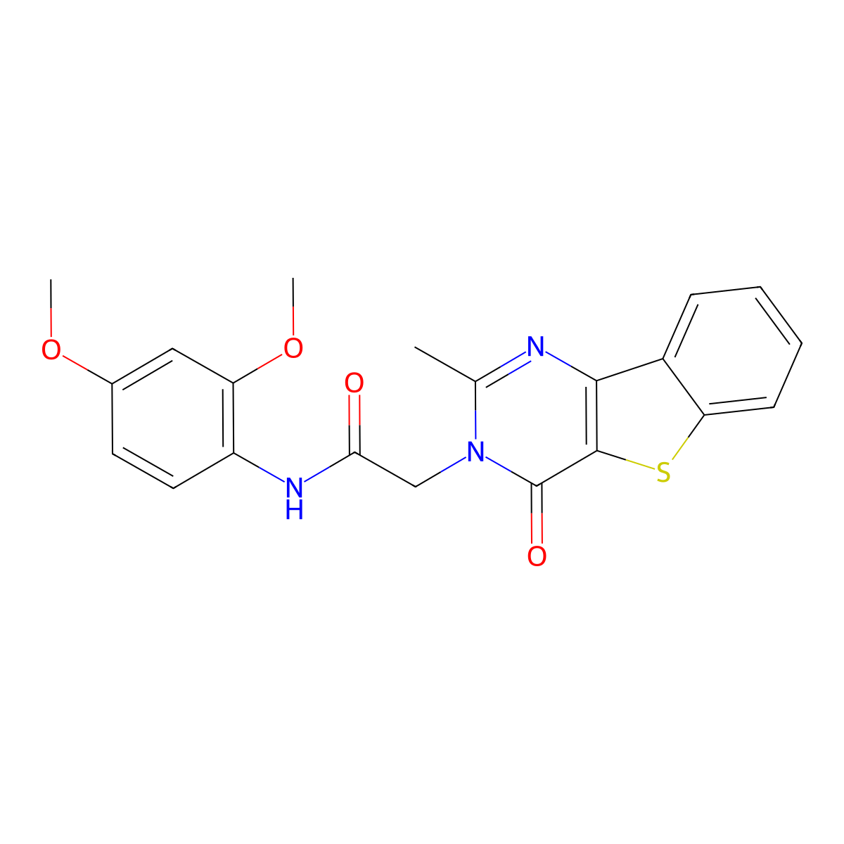 N-(2,4-dimethoxyphenyl)-2-{4-methyl-6-oxo-8-thia-3,5-diazatricyclo[7.4.0.0^{2,7}]trideca-1(13),2(7),3,9,11-pentaen-5-yl}acetamide molecular structure, CAS 1040657-29-1