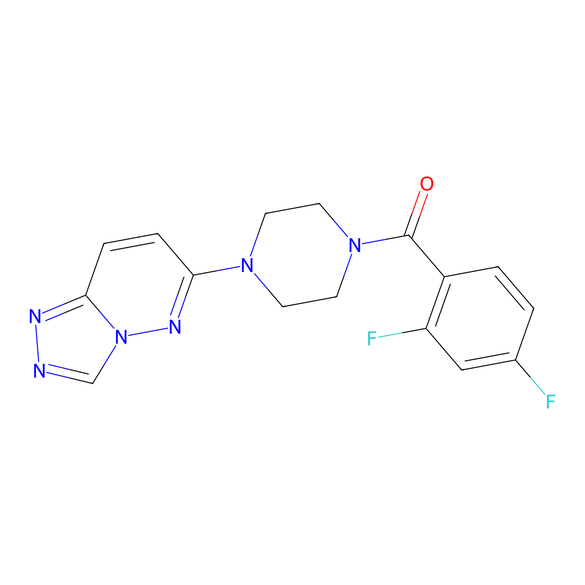 1-(2,4-Difluorobenzoyl)-4-{[1,2,4]triazolo[4,3-b]pyridazin-6-yl}piperazine molecular structure, CAS 1040657-58-6
