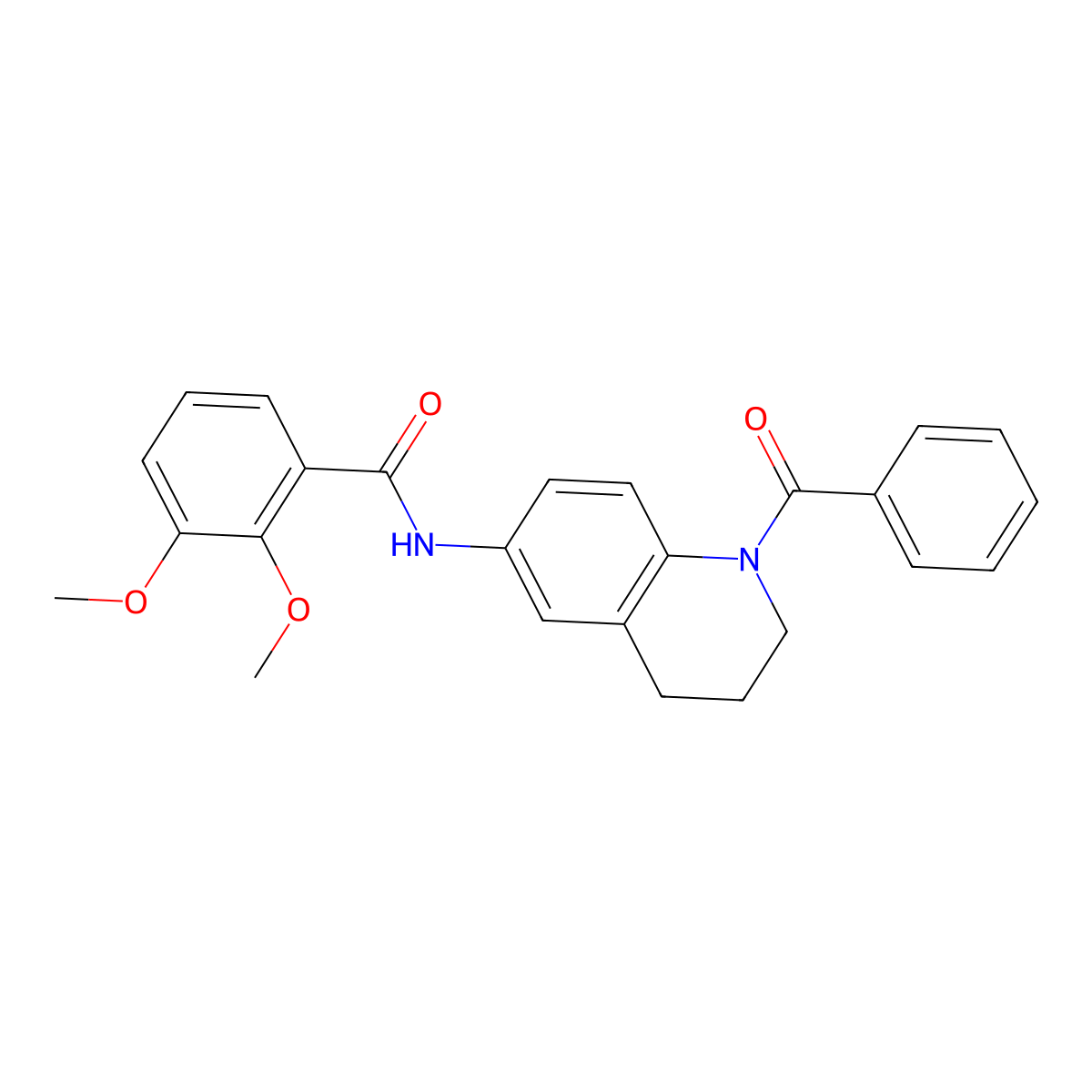 N-(1-benzoyl-1,2,3,4-tetrahydroquinolin-6-yl)-2,3-dimethoxybenzamide molecular structure, CAS 1040659-04-8
