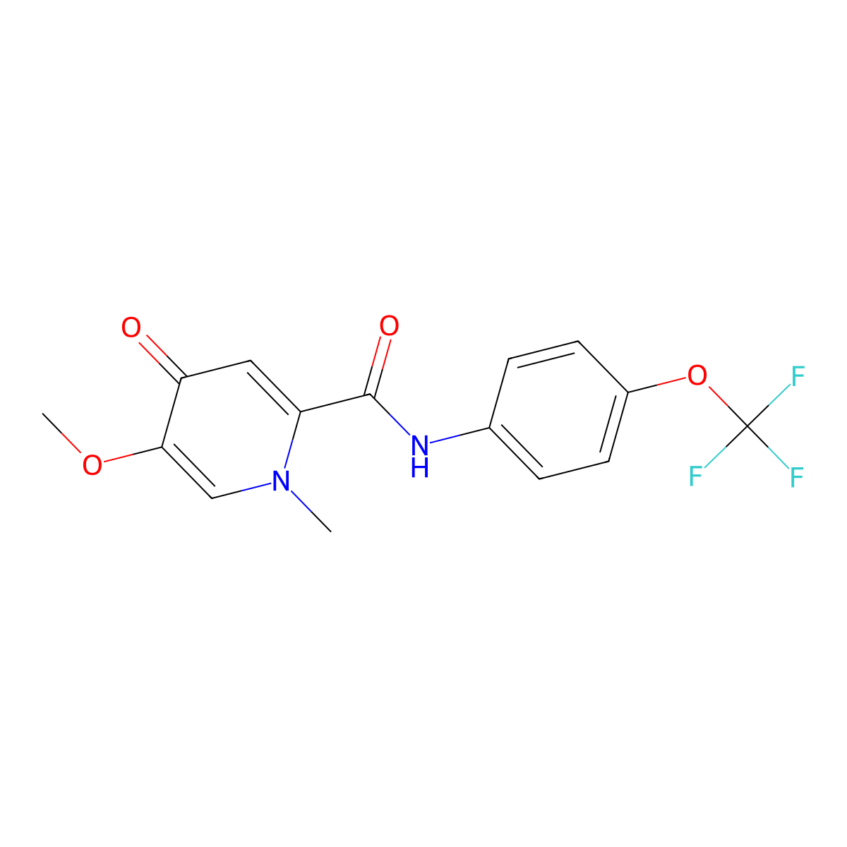 5-methoxy-1-methyl-4-oxo-N-[4-(trifluoromethoxy)phenyl]-1,4-dihydropyridine-2-carboxamide molecular structure, CAS 1040659-38-8