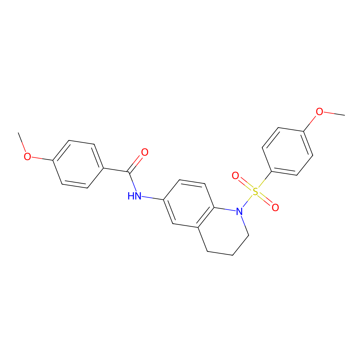 4-methoxy-N-[1-(4-methoxybenzenesulfonyl)-1,2,3,4-tetrahydroquinolin-6-yl]benzamide molecular structure, CAS 1040659-63-9